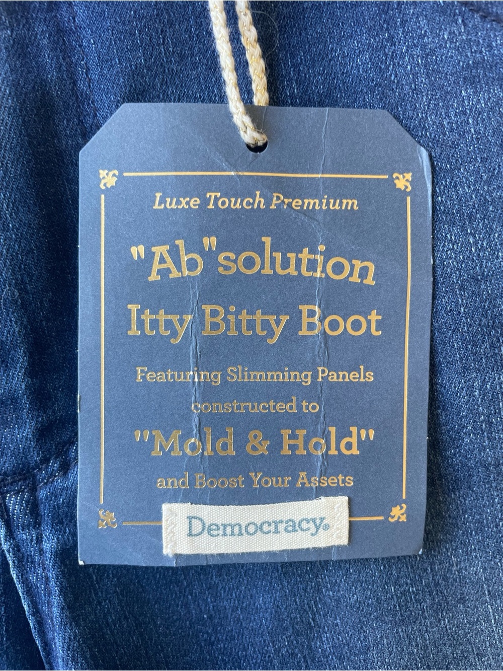 Democracy Women’s Artisanal Blue “Ab”solution Itty Bitty Boot Jeans Size 16W NWT - Picture 6 of 11